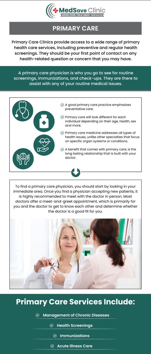 Common questions asked by patients: What role does primary care play in managing addiction treatment? Are primary care services integrated with addiction recovery programs at MedSave Clinic? How can primary care help with mental health issues related to addiction recovery? How can primary care help in preventing relapse during addiction recovery? For more information, contact us or request an appointment online. We are conveniently located at 246 E Campus View Blvd, Columbus, OH 43235, serving patients from Columbus OH, Flint OH, Galena OH, Powell OH, Westerville OH, and the surrounding areas.