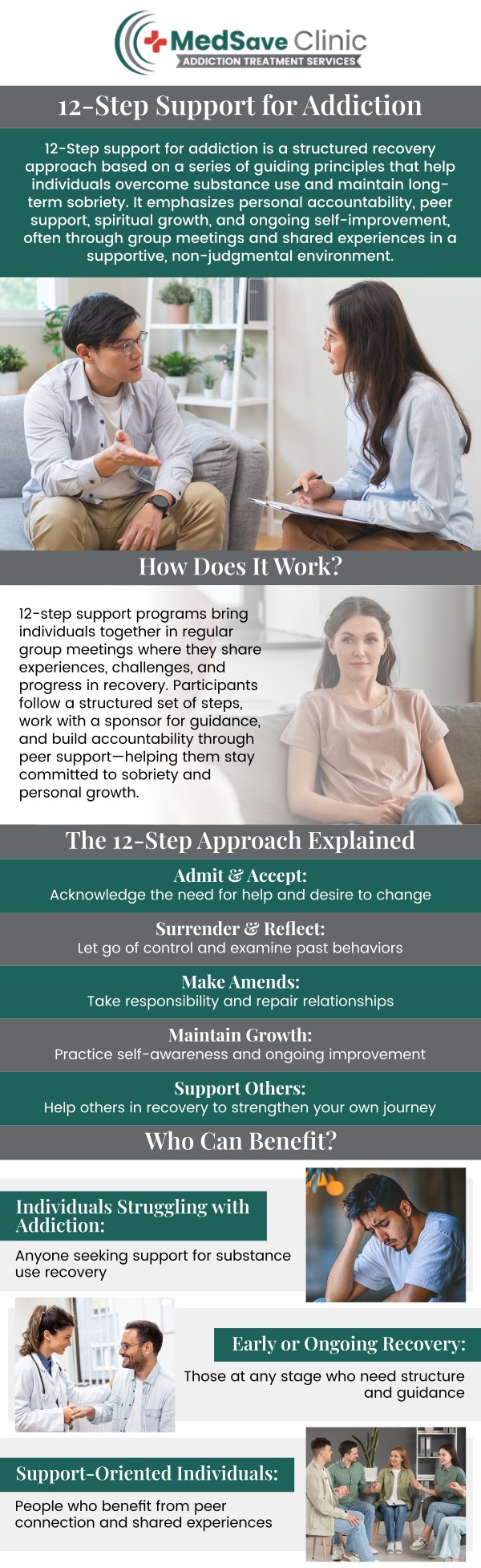 Common questions asked by patients: What is 12-step support for addiction recovery? How does the 12-step program work for addiction recovery? What are the main steps in the 12-step recovery process? How can 12-step support help maintain long-term sobriety? For more information, contact us or request an appointment online. We are conveniently located at 246 E Campus View Blvd, Columbus, OH 43235, serving patients from Columbus OH, Flint OH, Galena OH, Powell OH, Westerville OH, and the surrounding areas.