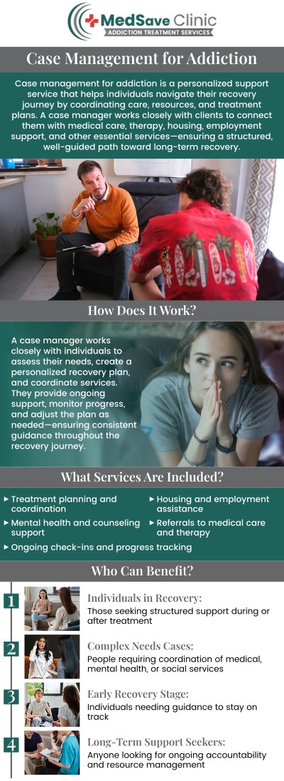 Common questions asked by patients: What is case management in addiction treatment? How does case management improve addiction recovery outcomes? Who provides case management in addiction treatment programs? What role does a case manager play in addiction recovery? For more information, contact us or request an appointment online. We are conveniently located at 246 E Campus View Blvd, Columbus, OH 43235, serving patients from Columbus OH, Flint OH, Galena OH, Powell OH, Westerville OH, and the surrounding areas.