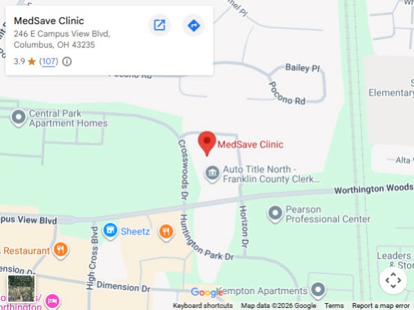 Directions From Your Location to MedSave Clinic in Columbus, OH